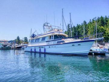 1987 Hatteras 72 Flush Deck Cockpit Motor Yacht